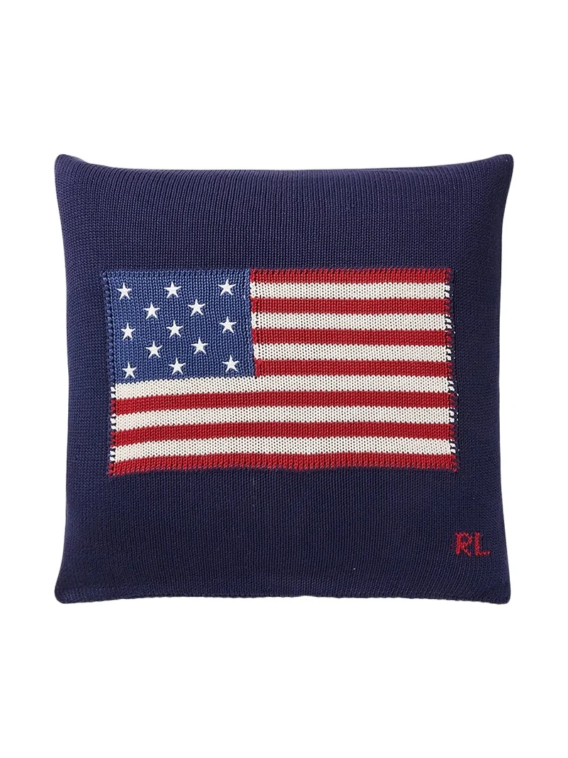 Ralph Lauren Home RL Flag Cotton & Linen Throw Pillow