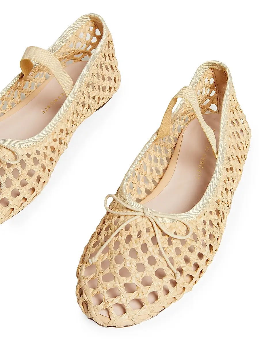 Loeffler Randall Women's Leonie Raffia Ballet Flats | Thumbnail 4