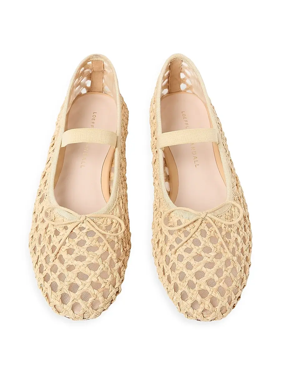 Loeffler Randall Women's Leonie Raffia Ballet Flats | Thumbnail 5