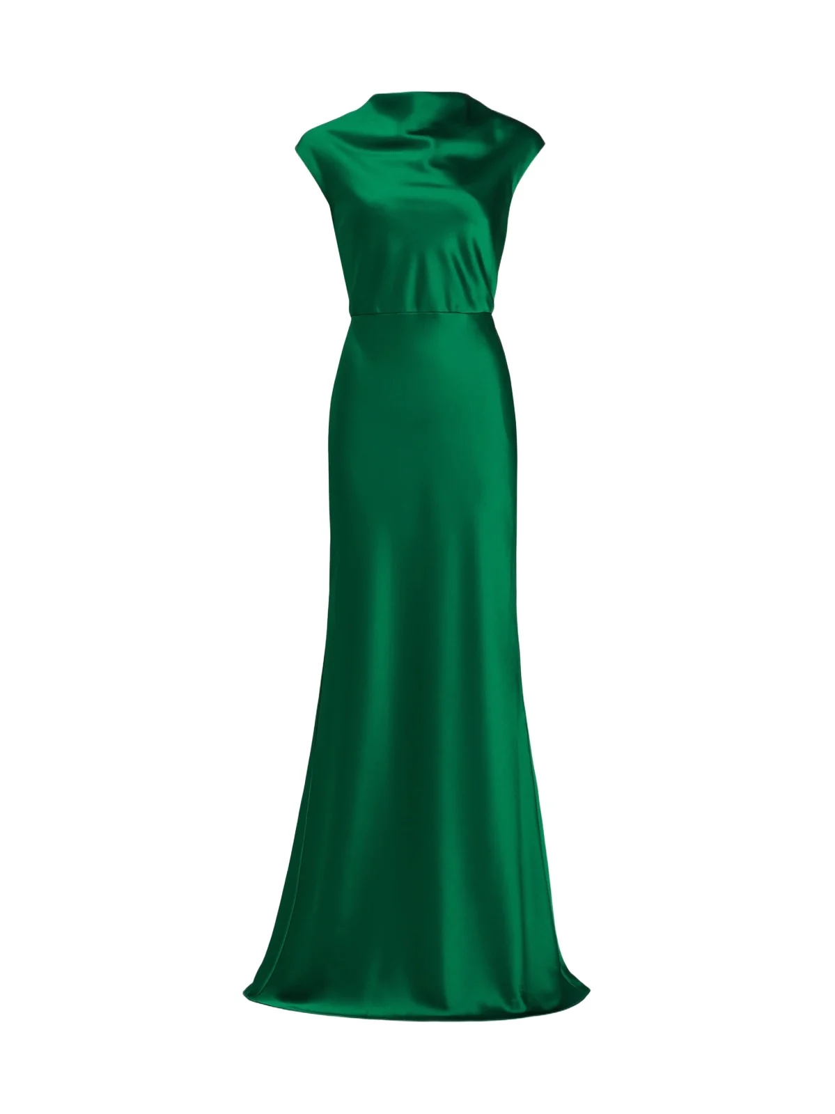 Women's Satin High Cowlneck A-Line Gown Women's Satin High Cowlneck A-Line Gown