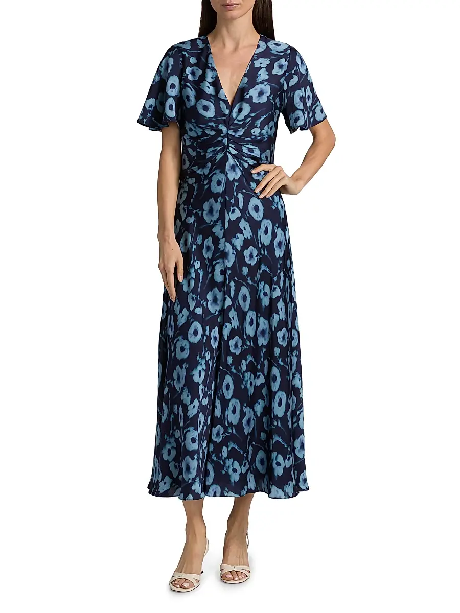 TANYA TAYLOR Women's Daphne Poppy Dot Midi-Dress | Thumbnail 3 TANYA TAYLOR Women's Daphne Poppy Dot Midi-Dress | Thumbnail 3