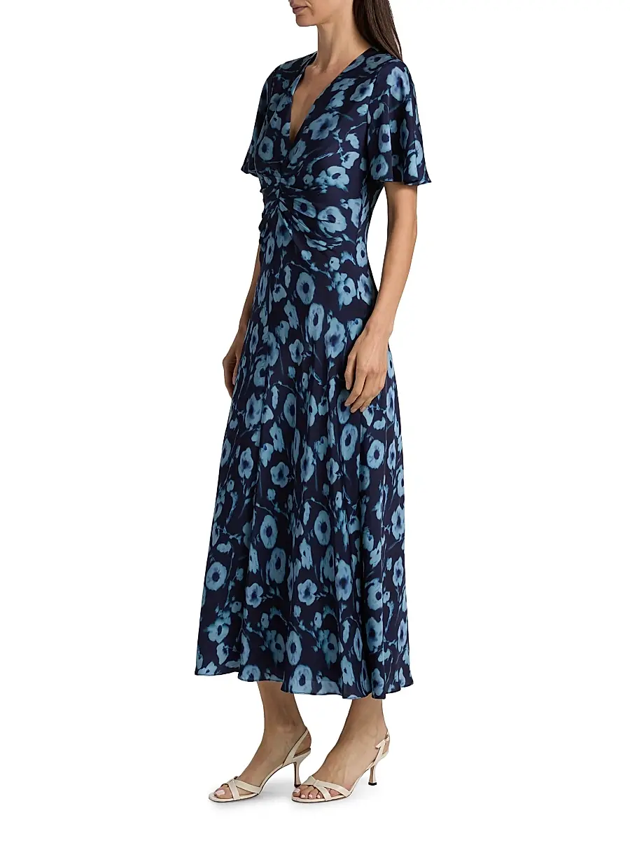 TANYA TAYLOR Women's Daphne Poppy Dot Midi-Dress | Thumbnail 4 TANYA TAYLOR Women's Daphne Poppy Dot Midi-Dress | Thumbnail 4