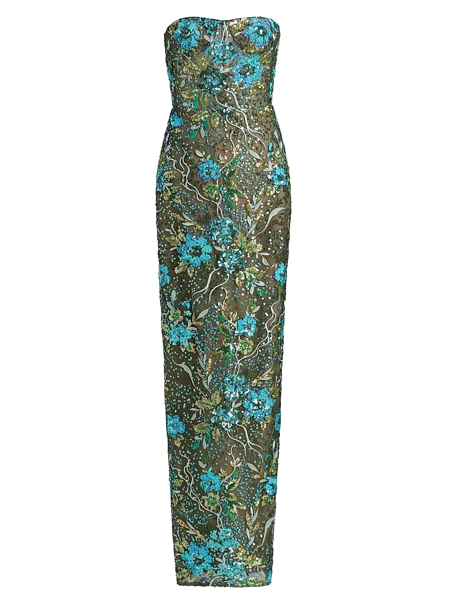 Bronx and Banco Women's Dahlia Sequin Sheath Maxi Dress