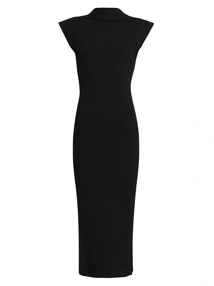 Alberta Ferretti Women's Knit Open Cowlback Midi-Dress