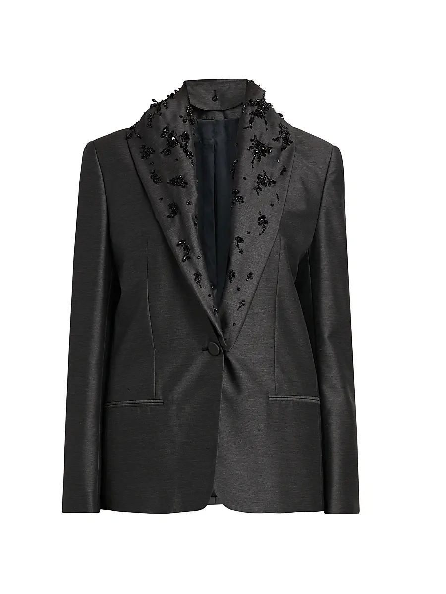 Alberta Ferretti Women's Embellished Wool-Silk Jacket