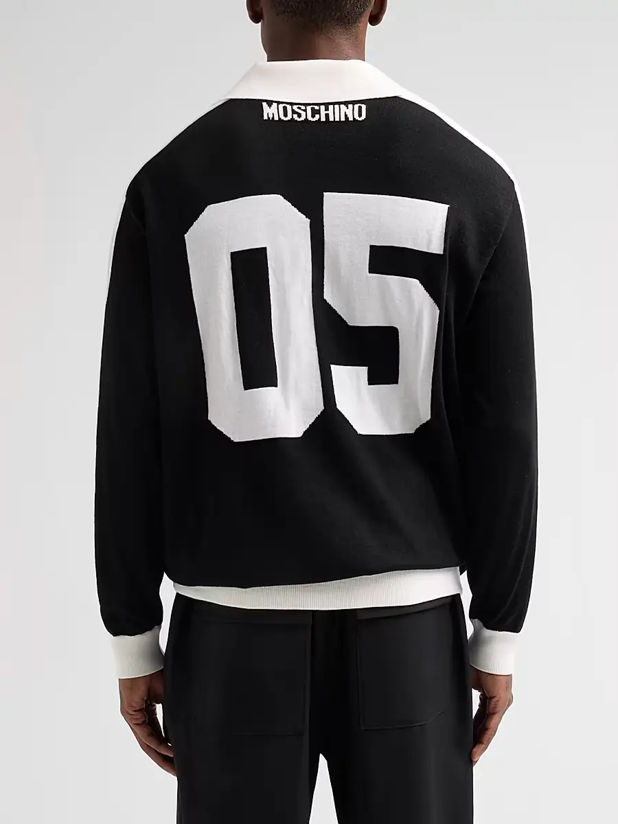 MOSCHINO Men's Smiley Knitted Wool Sweater | Thumbnail 3 MOSCHINO Men's Smiley Knitted Wool Sweater | Thumbnail 3
