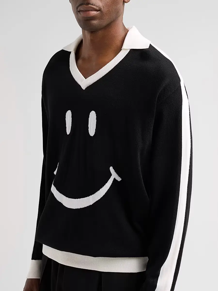 MOSCHINO Men's Smiley Knitted Wool Sweater | Thumbnail 5 MOSCHINO Men's Smiley Knitted Wool Sweater | Thumbnail 5