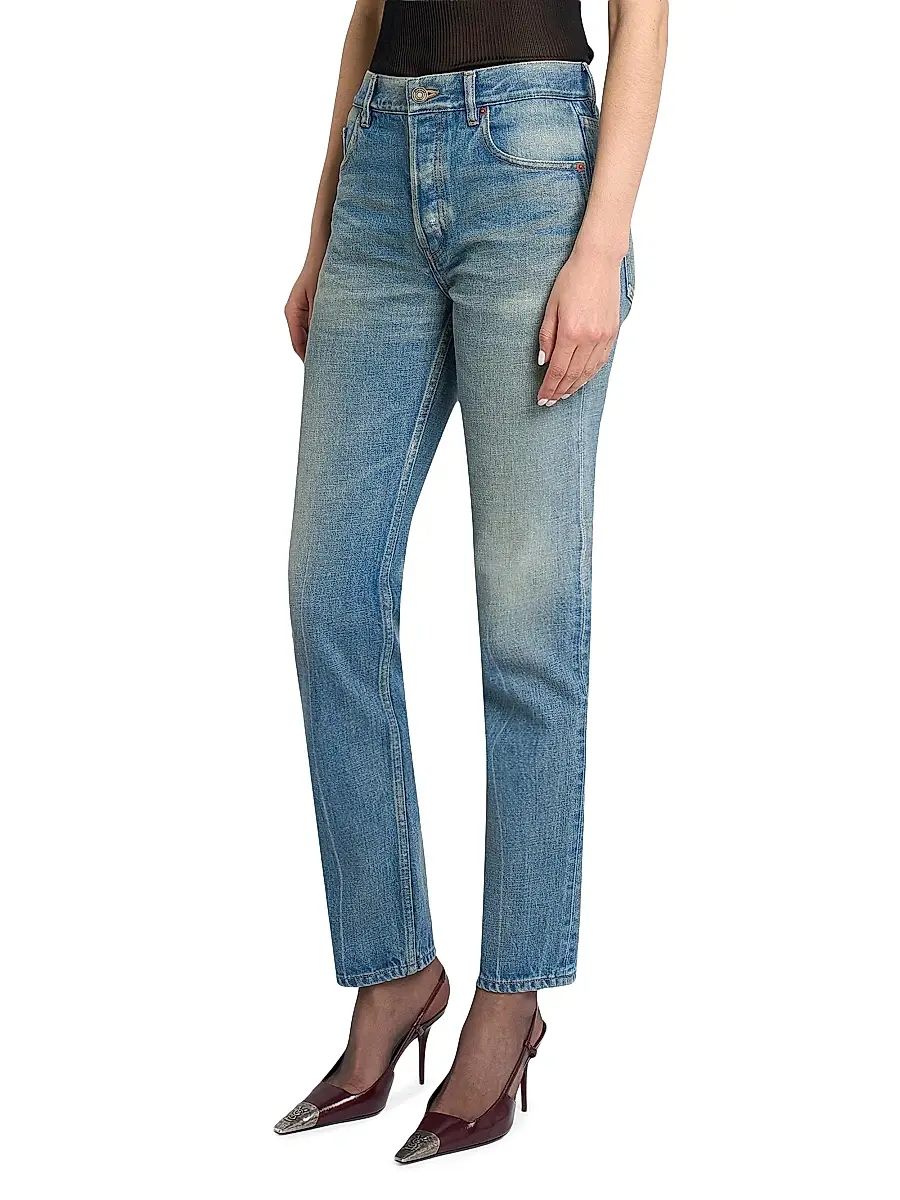 Saint Laurent Women's 90's Mid-Rise Straight Jeans | Thumbnail 5 Saint Laurent Women's 90's Mid-Rise Straight Jeans | Thumbnail 5