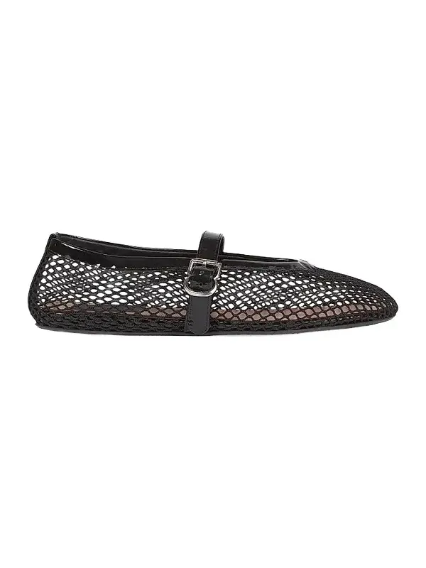 Women's Ballerina Strap Fishnet Flats Women's Ballerina Strap Fishnet Flats