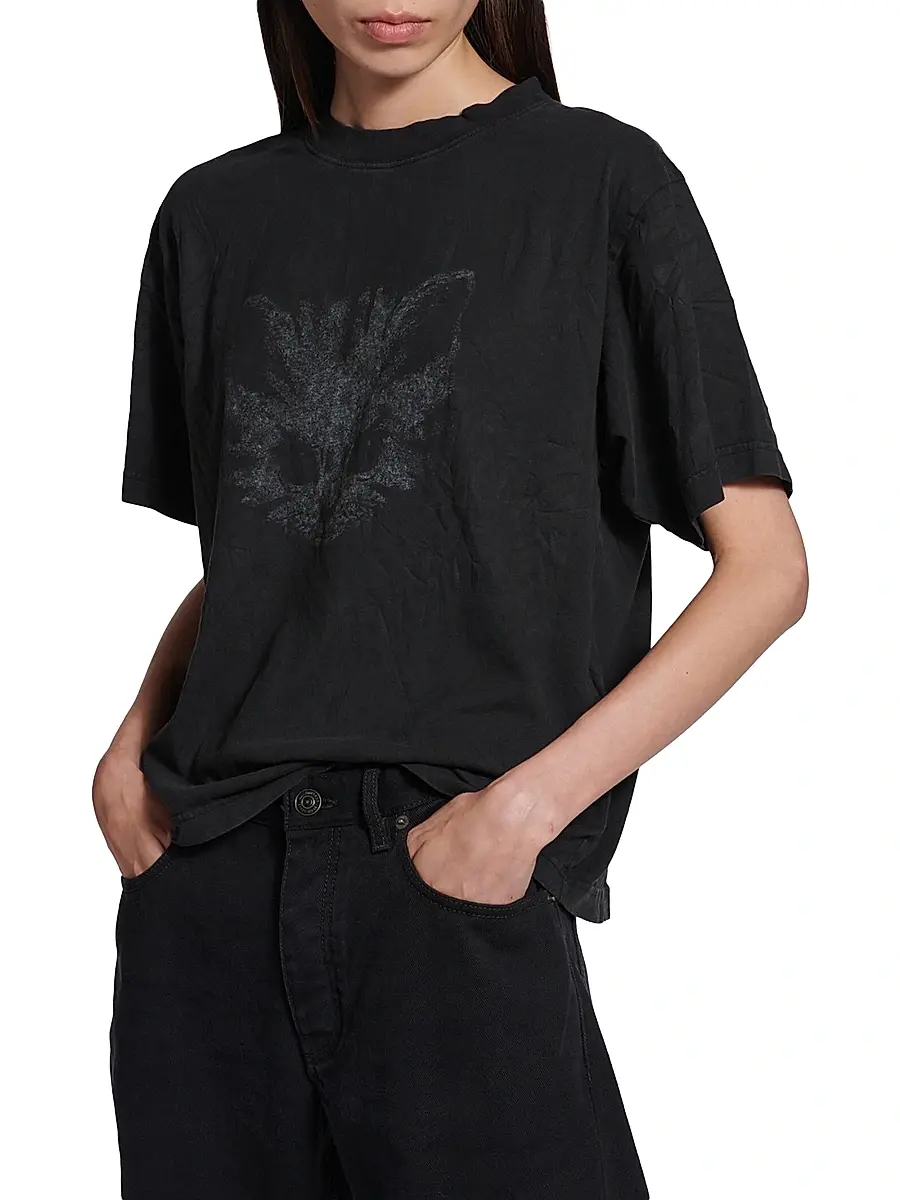 Balenciaga Women's Kittycat Medium Fit T-Shirt | Thumbnail 3