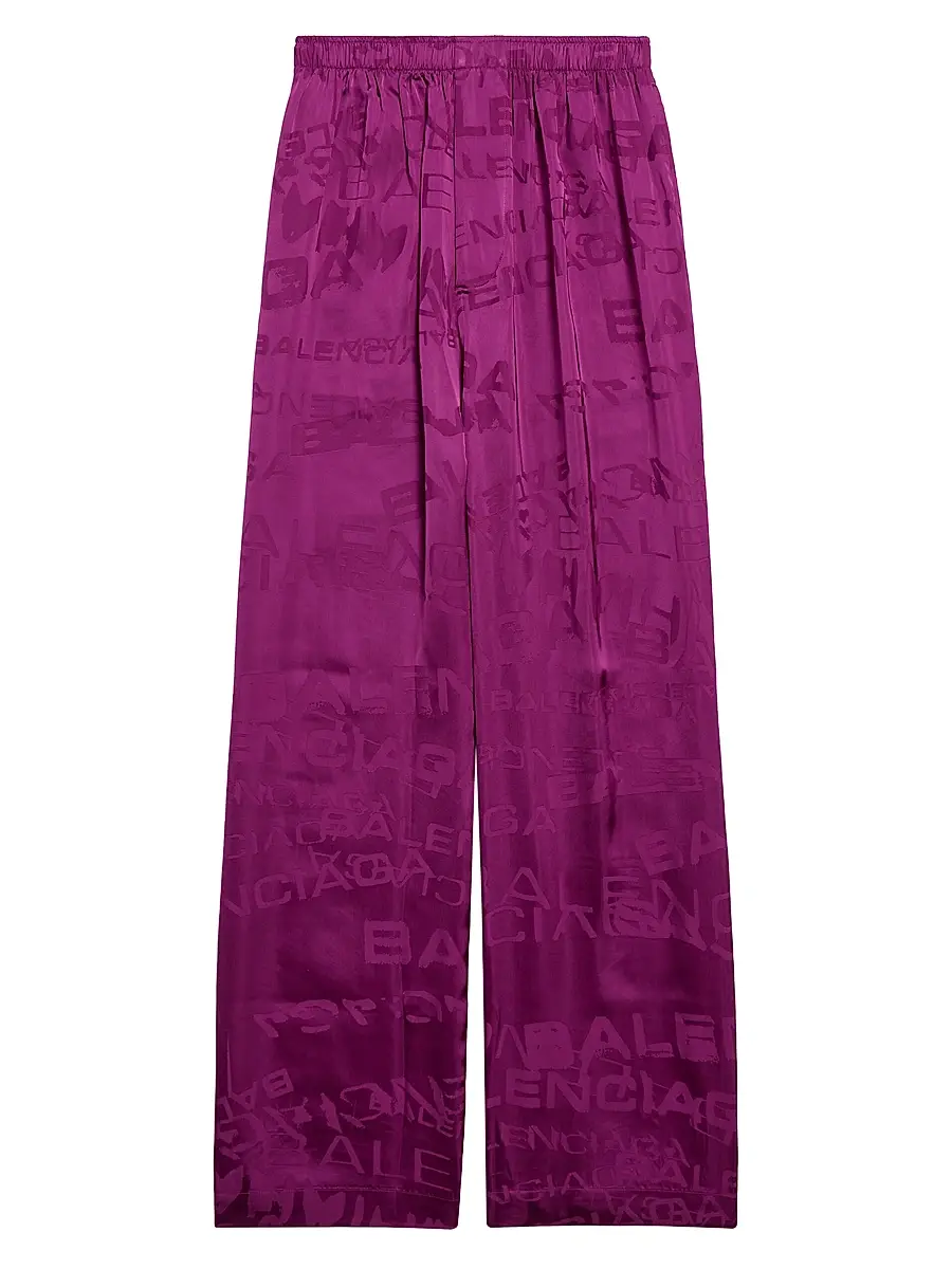 Balenciaga Women's Pyjama Pants - Plum | Image 1 Balenciaga Women's Pyjama Pants - Plum | Image 1