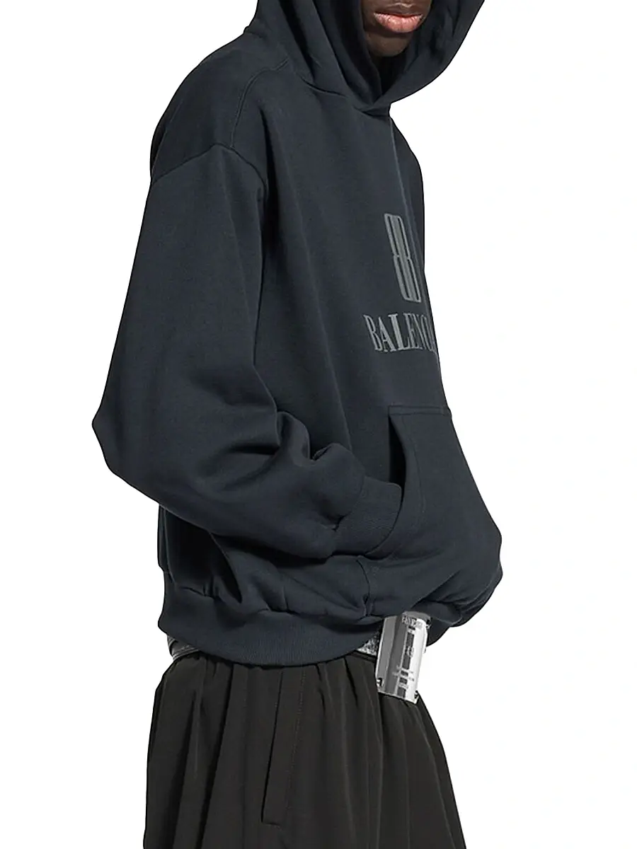 Balenciaga Men's Nano Medium Fit Hoodie | Thumbnail 4