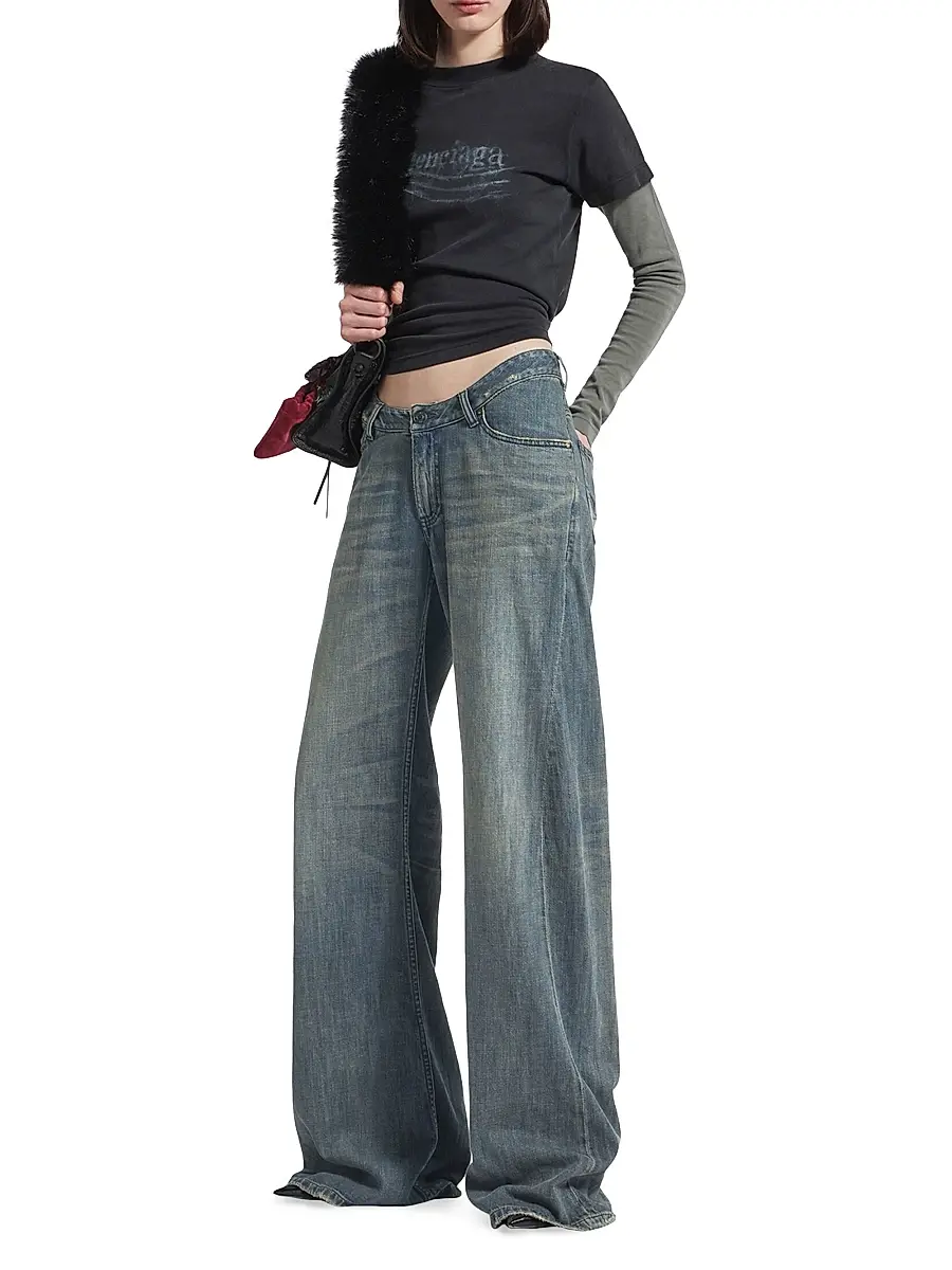 Balenciaga Women's Curved Waist Pants | Thumbnail 2 Balenciaga Women's Curved Waist Pants | Thumbnail 2