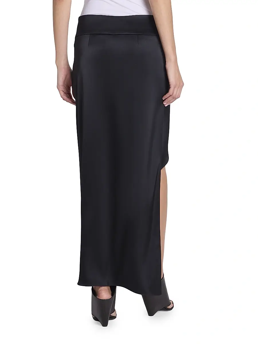 Courrèges Women's Infinity Heritage Asymmetric Satin Maxi Skirt | Thumbnail 5 Courrèges Women's Infinity Heritage Asymmetric Satin Maxi Skirt | Thumbnail 5