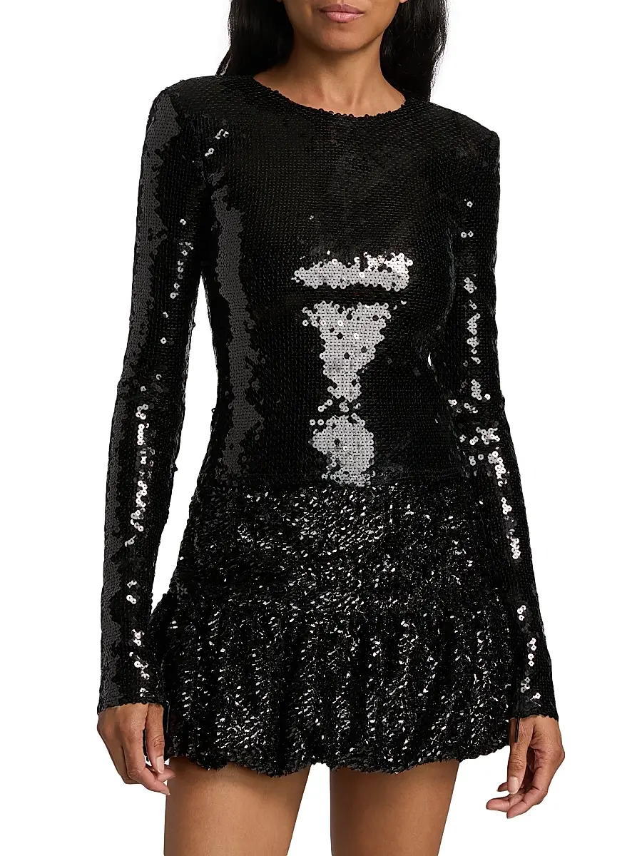 16Arlington Women's Loida Sequined Long-Sleeve Top | Thumbnail 3 16Arlington Women's Loida Sequined Long-Sleeve Top | Thumbnail 3