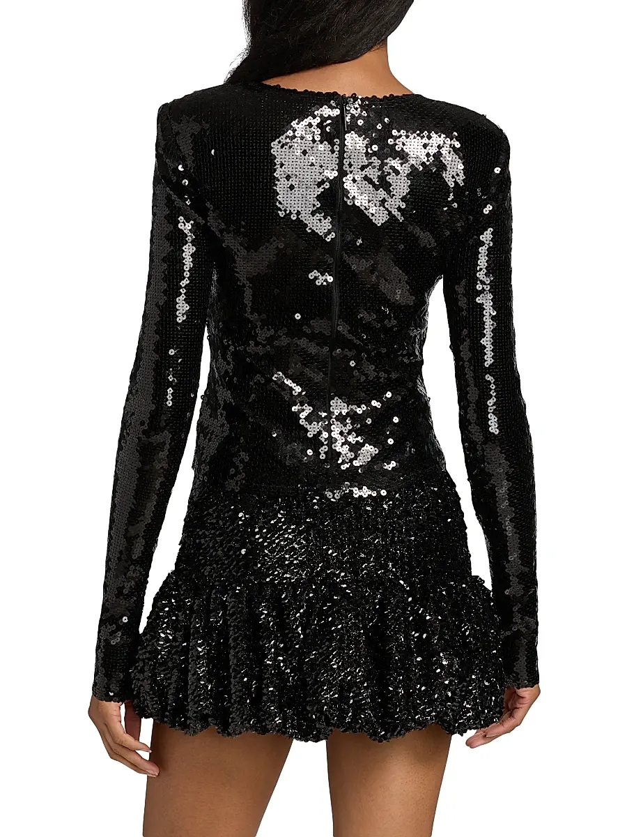 16Arlington Women's Loida Sequined Long-Sleeve Top | Thumbnail 5 16Arlington Women's Loida Sequined Long-Sleeve Top | Thumbnail 5