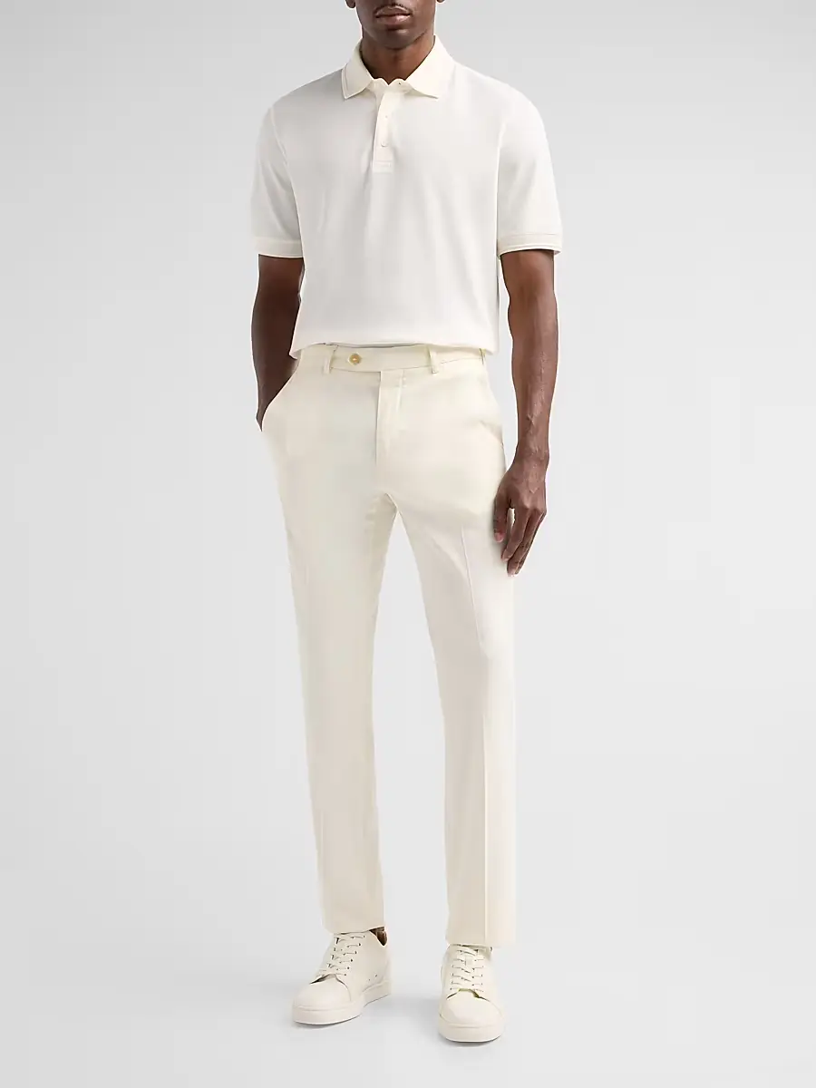 Canali Men's Cotton Piqué Polo Shirt | Thumbnail 2