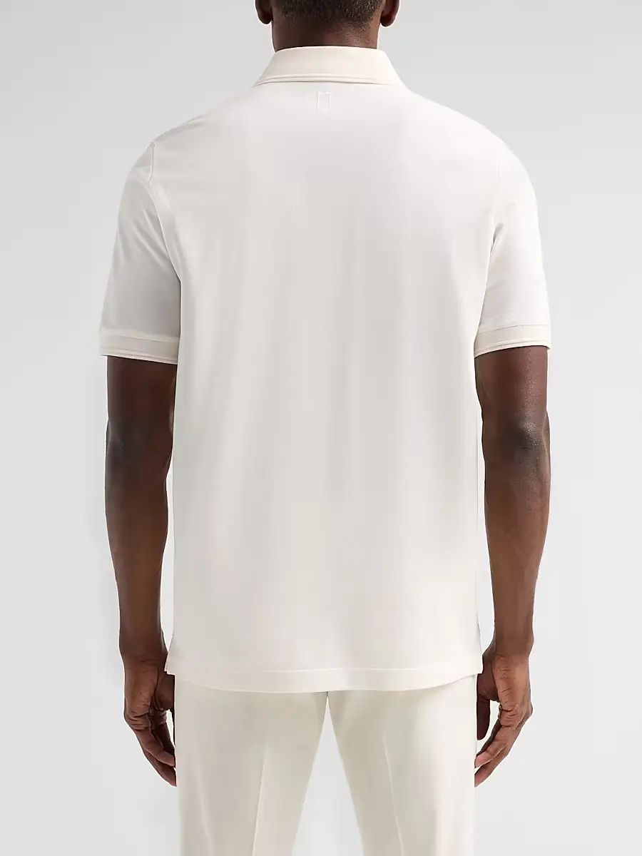 Canali Men's Cotton Piqué Polo Shirt | Thumbnail 3