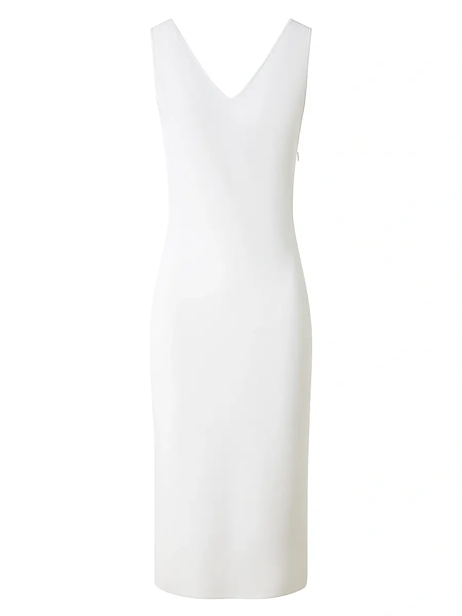 Akris Women's Stretch V-Neck Sheath Midi-Dress
