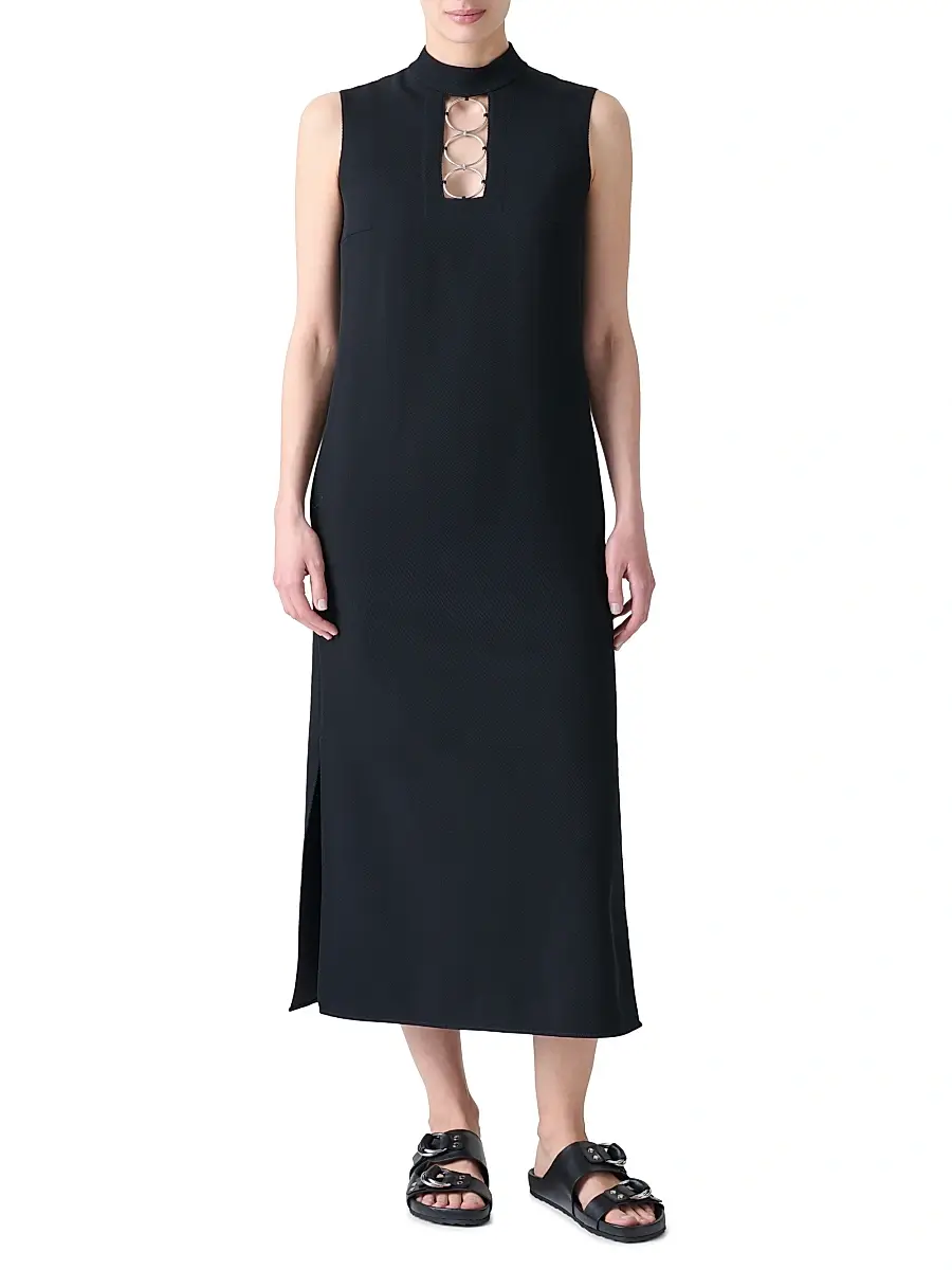 Akris punto Women's Ring Pull Wool Midi-Dress | Thumbnail 3 Akris punto Women's Ring Pull Wool Midi-Dress | Thumbnail 3