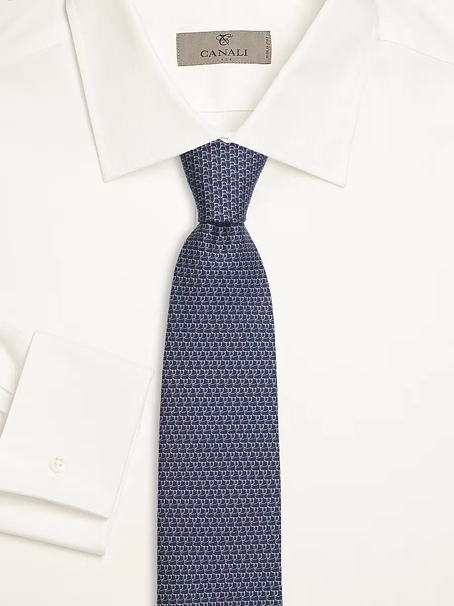 FERRAGAMO Men's Bingo Printed Silk Tie - Blue | Thumbnail 2 FERRAGAMO Men's Bingo Printed Silk Tie - Blue | Thumbnail 2