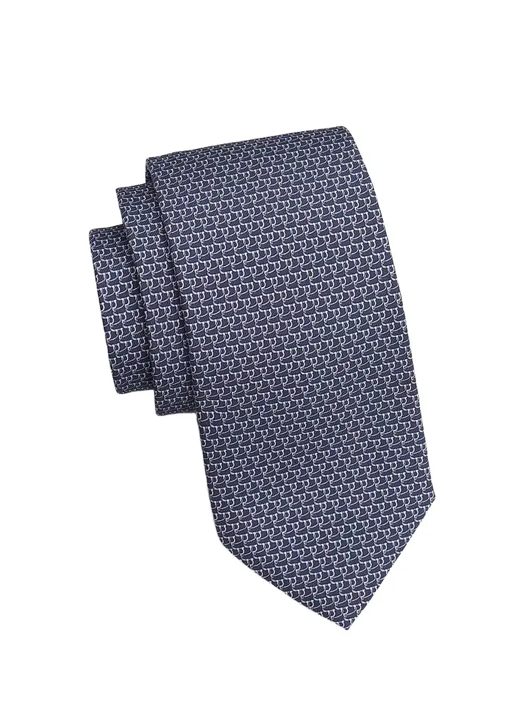 Men's Bingo Printed Silk Tie - Blue Men's Bingo Printed Silk Tie - Blue