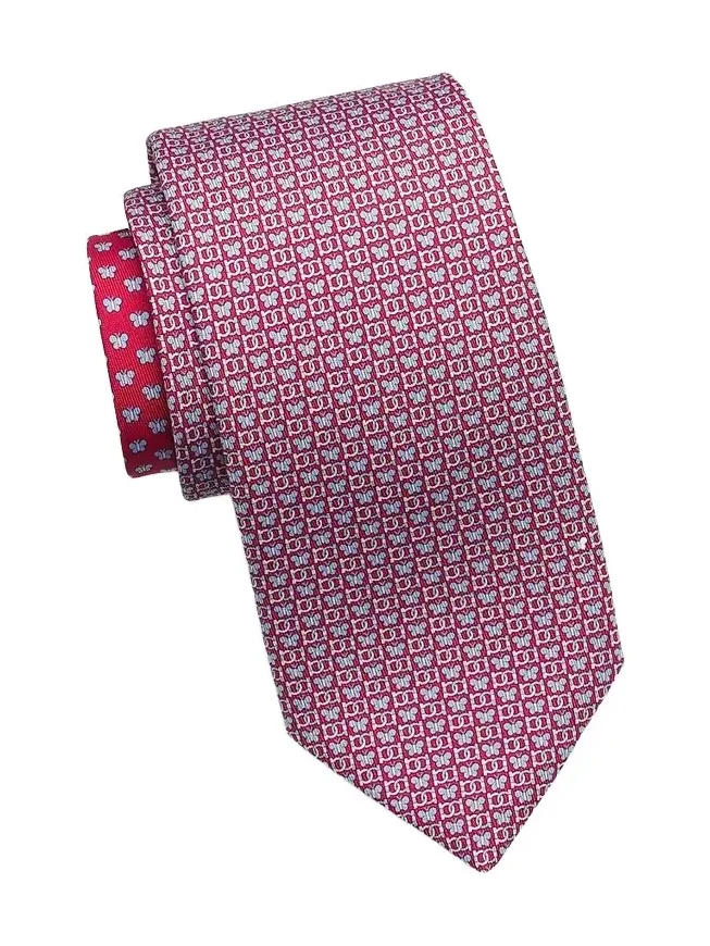 Men's Brigitte Printed Silk Tie