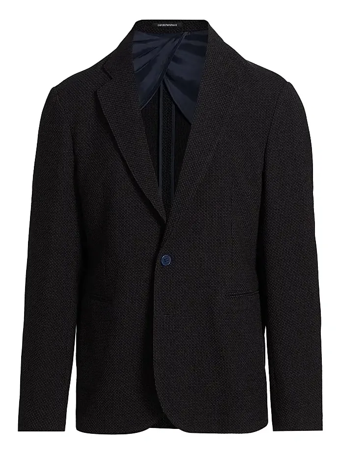 Emporio Armani Men's Textured Unlined Soft Jacket