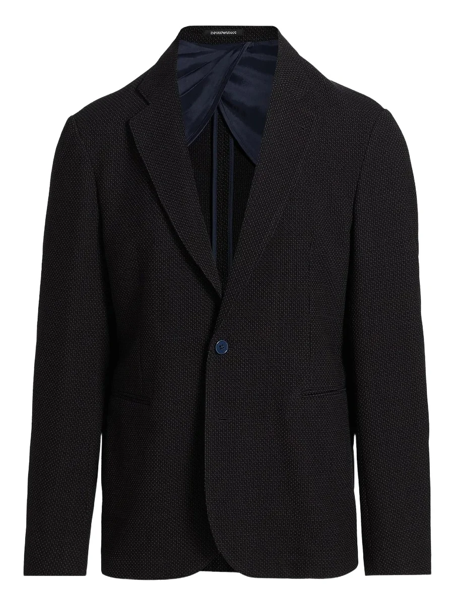 Emporio Armani Men's Textured Unlined Soft Jacket