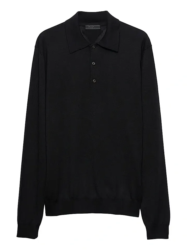 Men's Cashmere and Silk Polo Shirt Men's Cashmere and Silk Polo Shirt