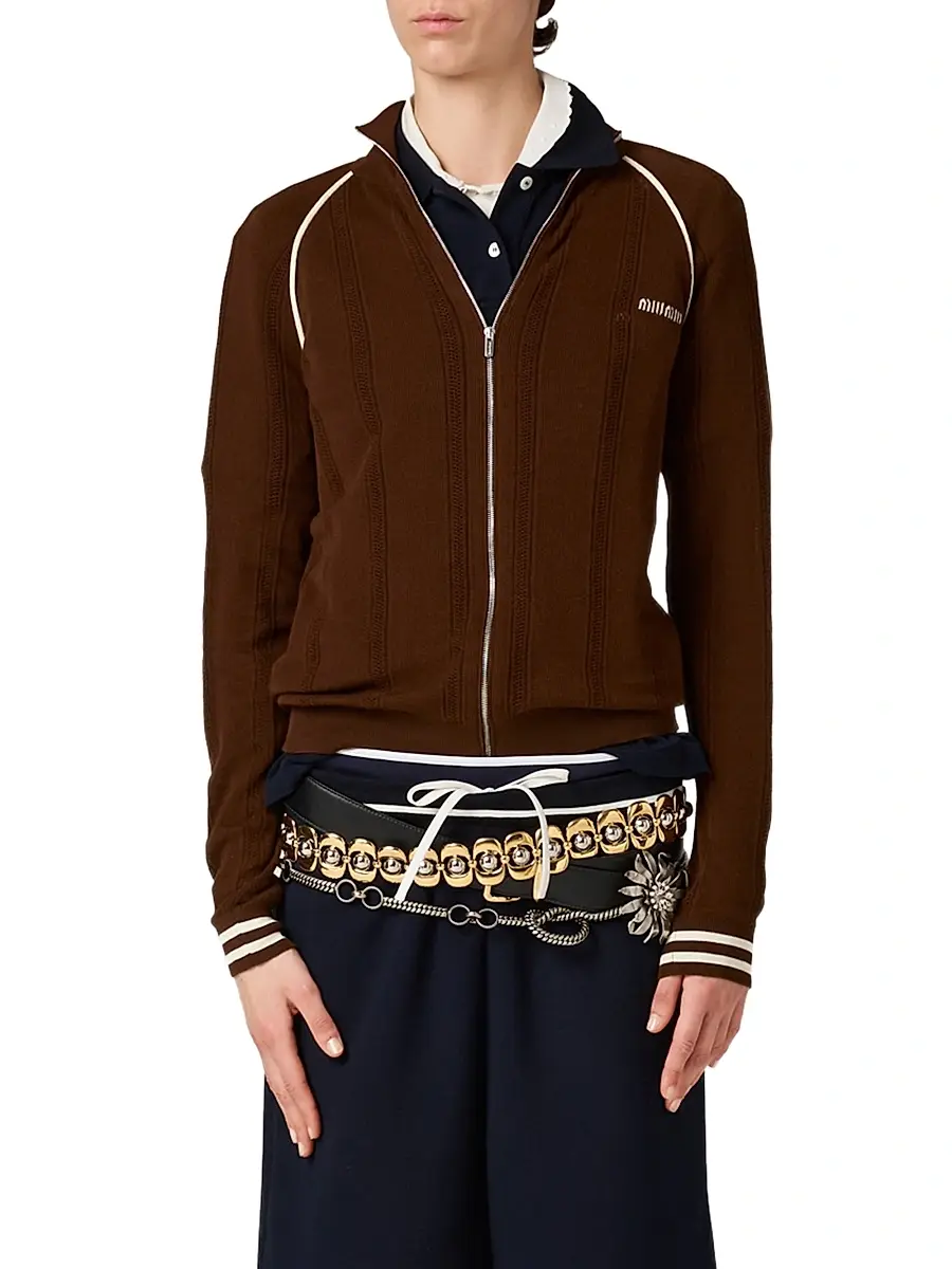 Miu Miu Women's Cotton Cardigan | Thumbnail 2