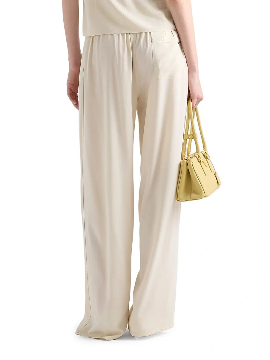 Prada Women's Silk Marocain Pants | Thumbnail 4