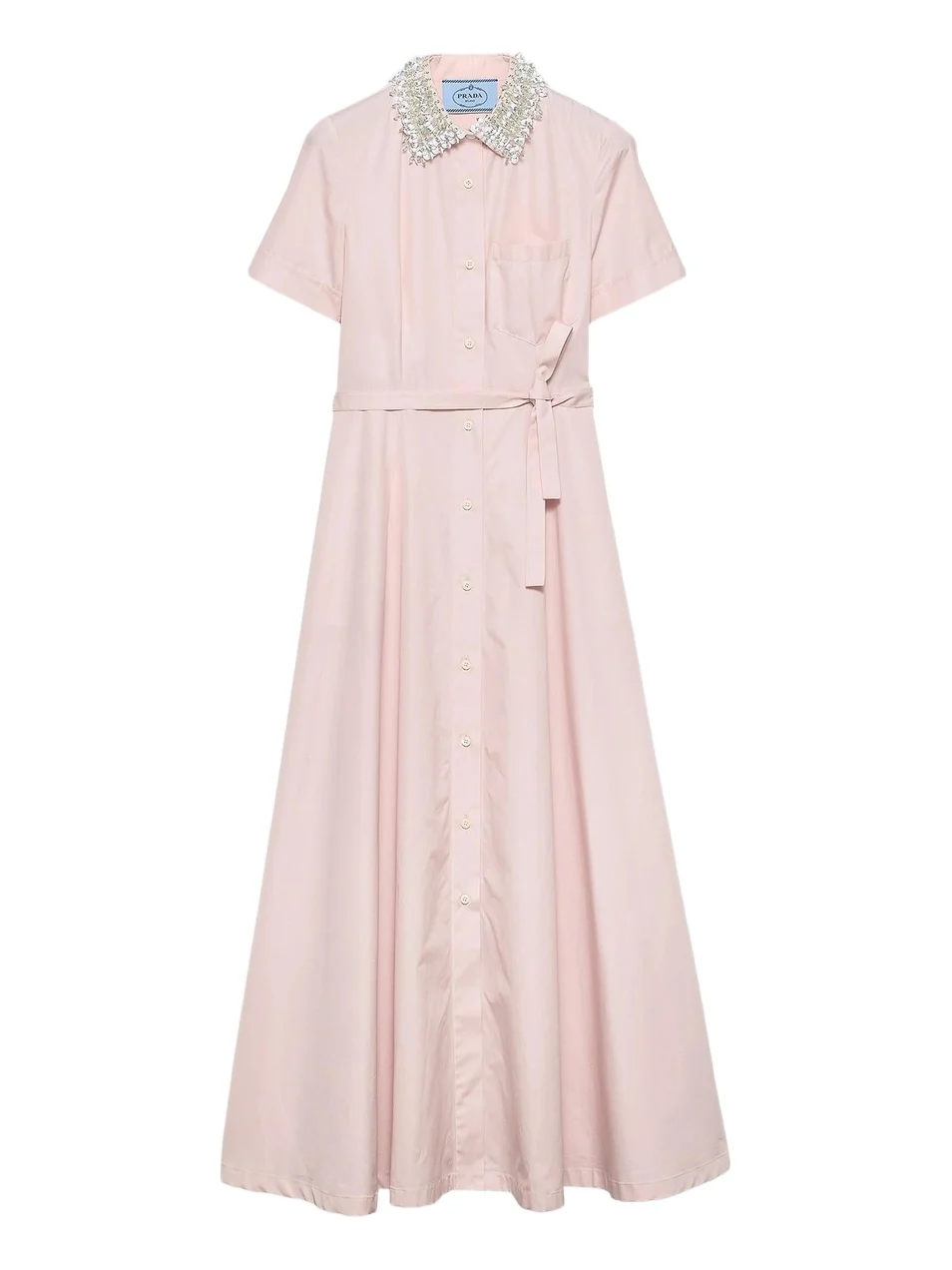 Women's Embroidered Poplin Shirt Dress