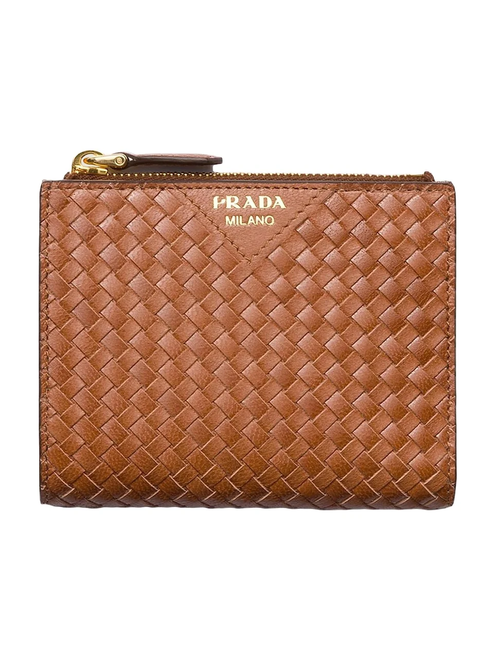 Women's Small Woven Madras Leather Wallet Women's Small Woven Madras Leather Wallet