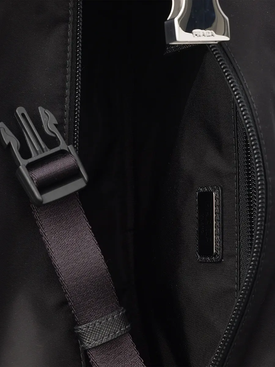 Prada Men's Re-Nylon and Saffiano Leather Shoulder Bag | Thumbnail 6 Prada Men's Re-Nylon and Saffiano Leather Shoulder Bag | Thumbnail 6