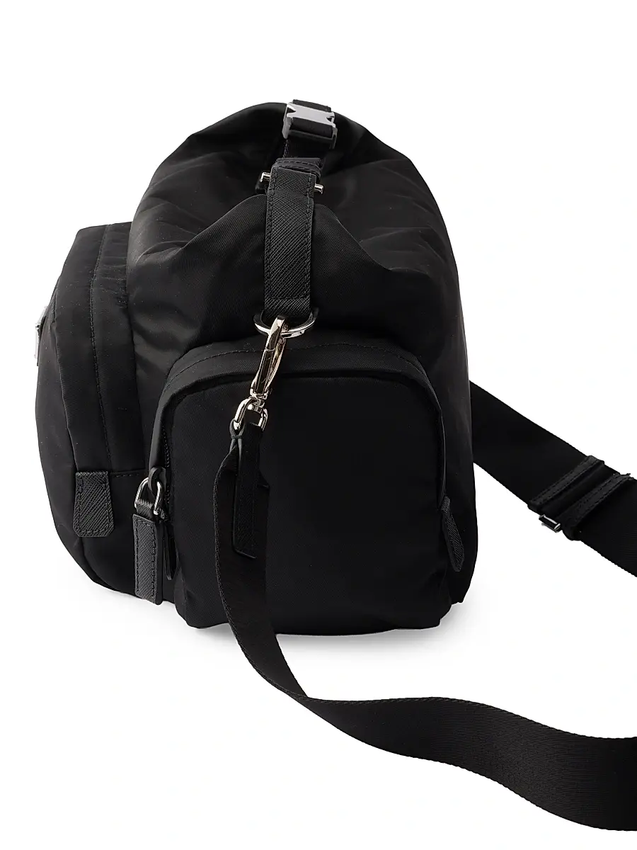Prada Men's Re-Nylon and Saffiano Leather Shoulder Bag | Thumbnail 7 Prada Men's Re-Nylon and Saffiano Leather Shoulder Bag | Thumbnail 7
