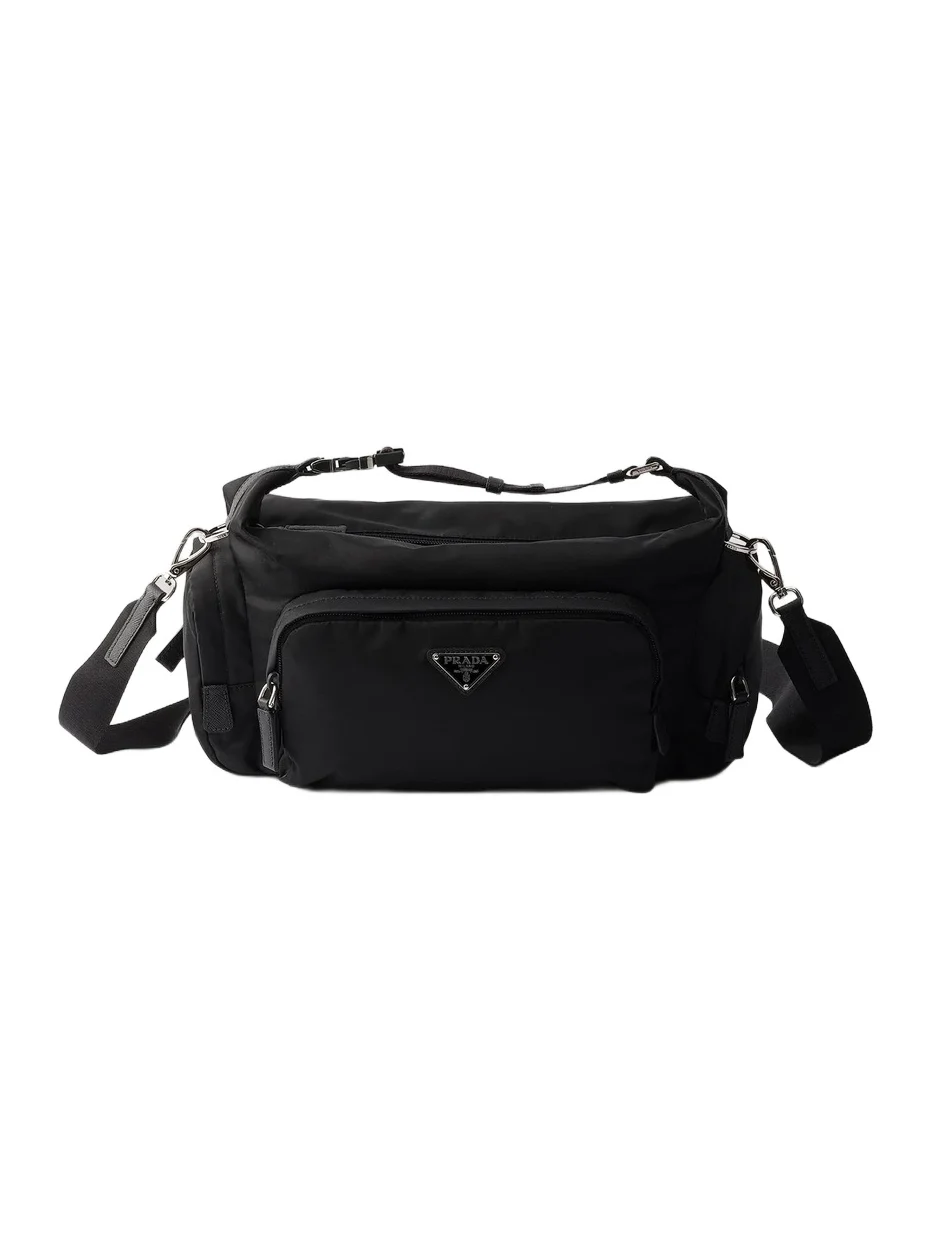 Prada Men's Re-Nylon and Saffiano Leather Shoulder Bag