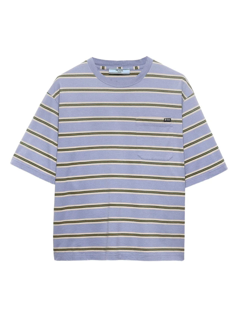 Women's Striped Cotton Jersey T-Shirt