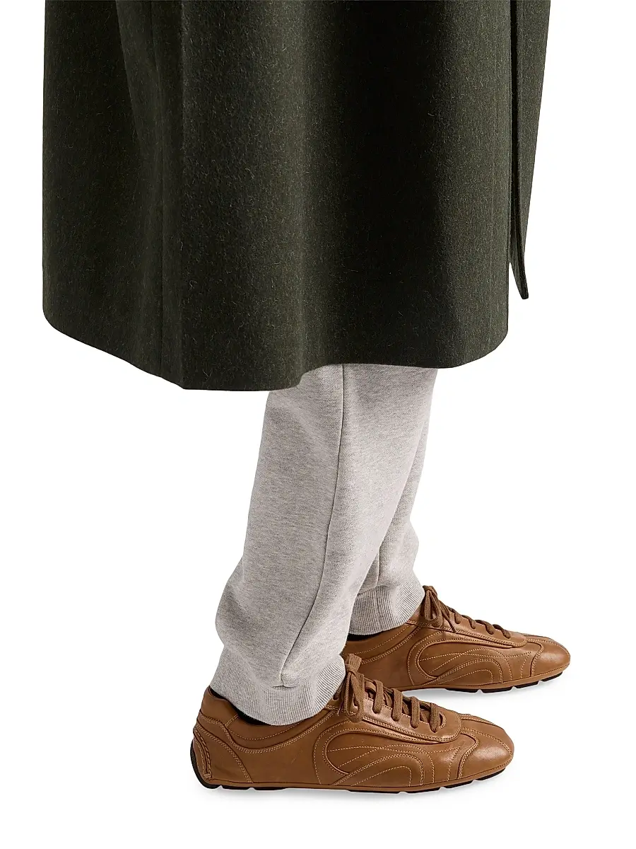Prada Men's Montecarlo Re-Edition 2005 Antiqued Nappa Leather Sneakers - Brown | Thumbnail 5 Prada Men's Montecarlo Re-Edition 2005 Antiqued Nappa Leather Sneakers - Brown | Thumbnail 5