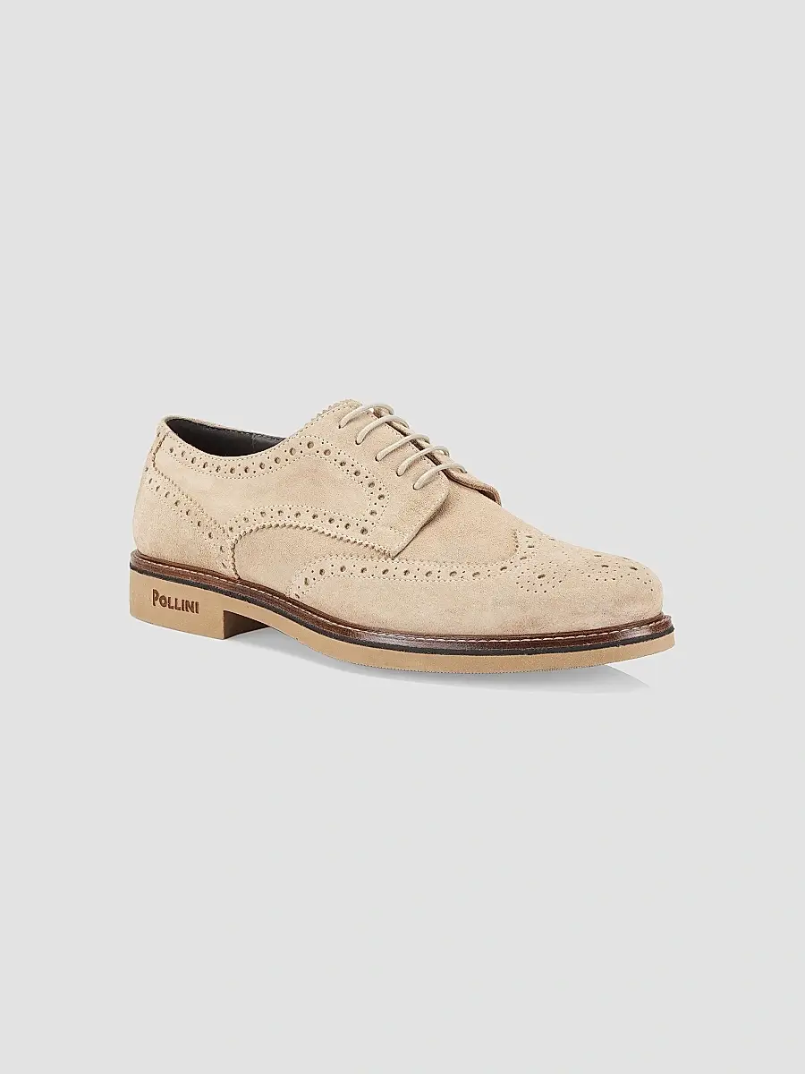Pollini Men's Corinto Suede Wingtip Lace-Up Derbys | Thumbnail 2
