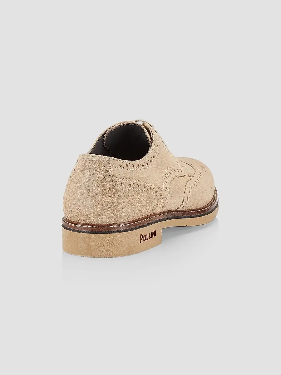 Pollini Men's Corinto Suede Wingtip Lace-Up Derbys | Thumbnail 3