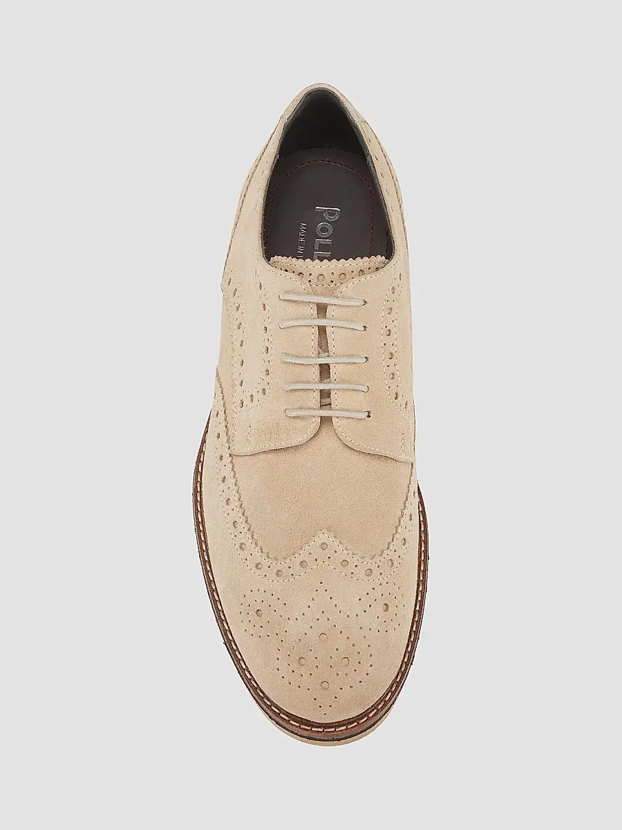 Pollini Men's Corinto Suede Wingtip Lace-Up Derbys | Thumbnail 5