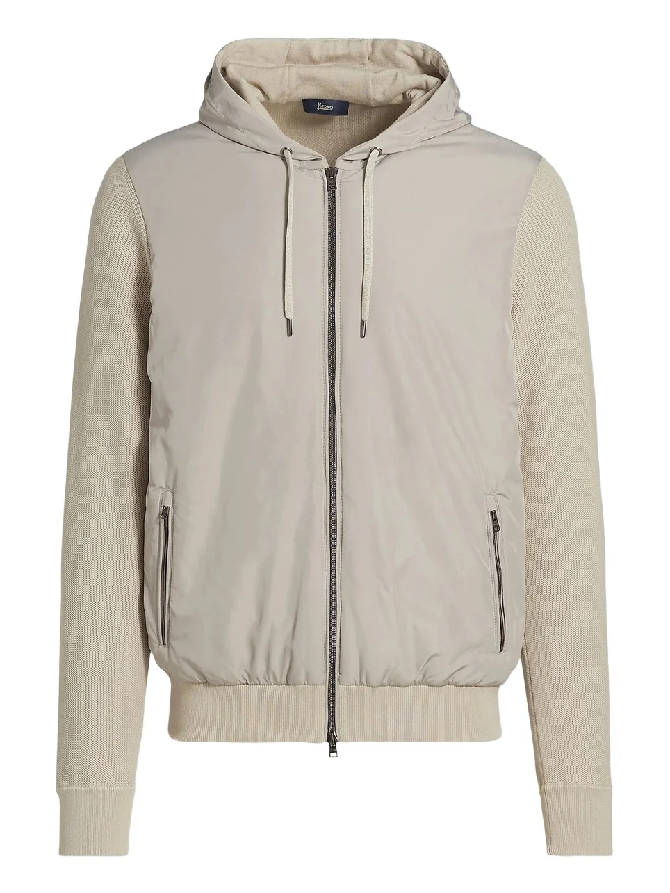 HERNO Men's Cotton Hooded Bomber Jacket