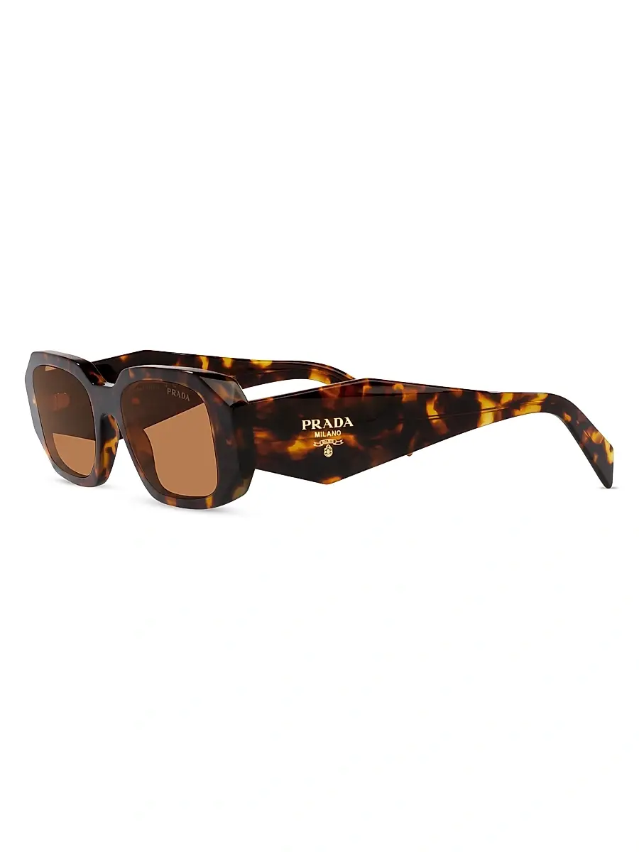 Prada Women's 49MM Rectangle Sunglasses - Tortoise | Thumbnail 4 Prada Women's 49MM Rectangle Sunglasses - Tortoise | Thumbnail 4
