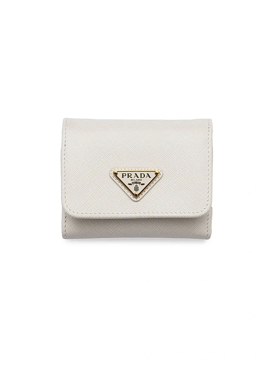 Prada Women's Saffiano Leather Wallet - Beige Khaki | Image 1 Prada Women's Saffiano Leather Wallet - Beige Khaki | Image 1