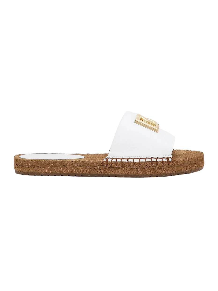 Dolce & Gabbana Women's DG Leather Espadrille Sandals