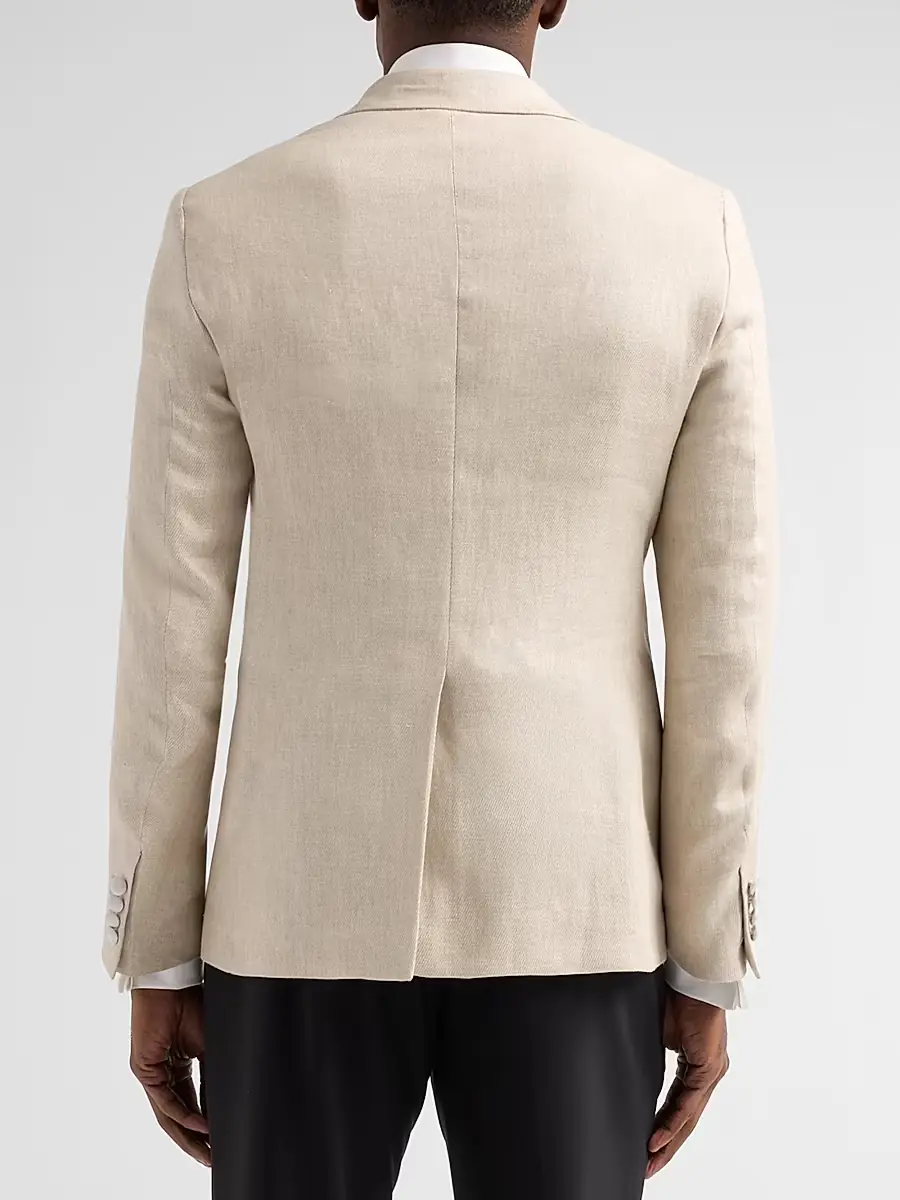 Pal Zileri Men's Textured Linen-Blend Dinner Jacket | Thumbnail 4
