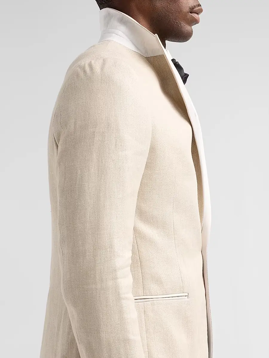 Pal Zileri Men's Textured Linen-Blend Dinner Jacket | Thumbnail 7