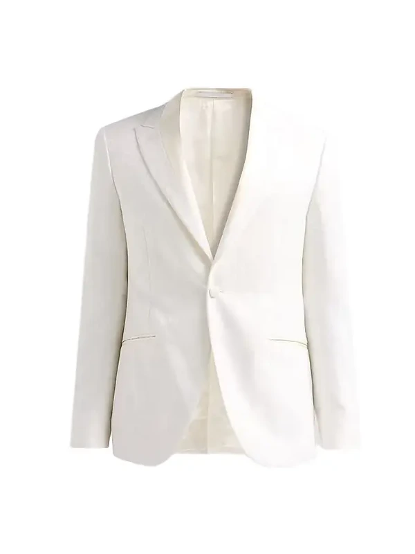 Men's Tonal Paisley Wool-Blend Dinner Jacket