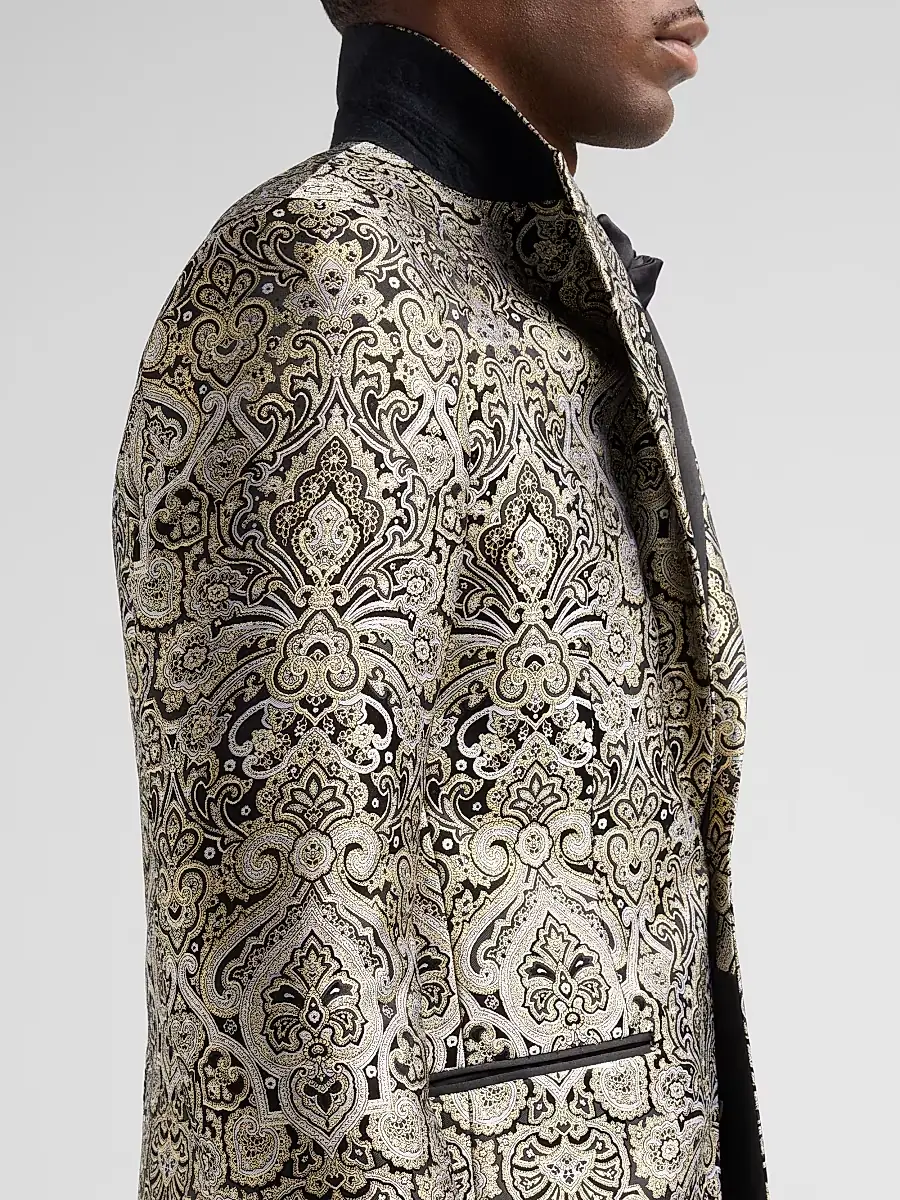 Pal Zileri Men's Baroque-Inspired Jacquard Dinner Jacket | Thumbnail 7 Pal Zileri Men's Baroque-Inspired Jacquard Dinner Jacket | Thumbnail 7